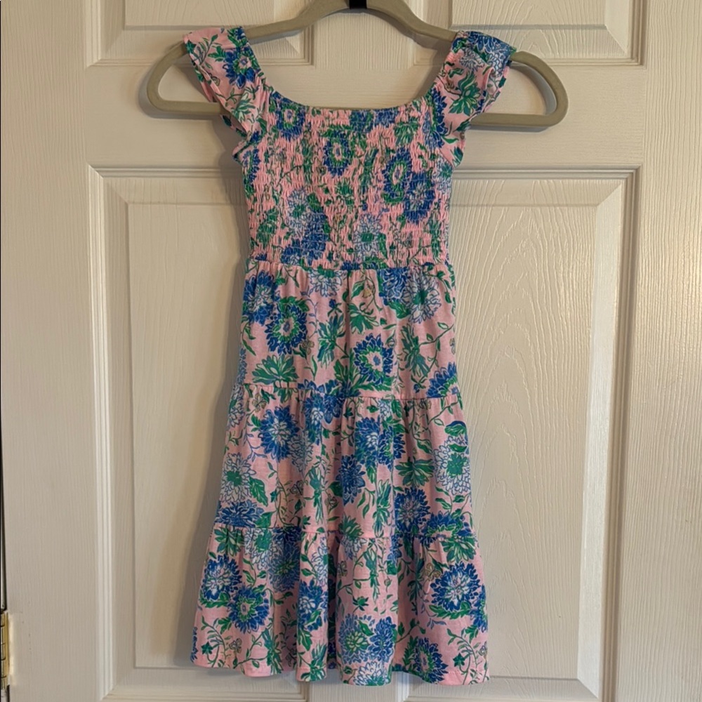 Lilly Pulitzer Blue and Pink Smocked Sundress